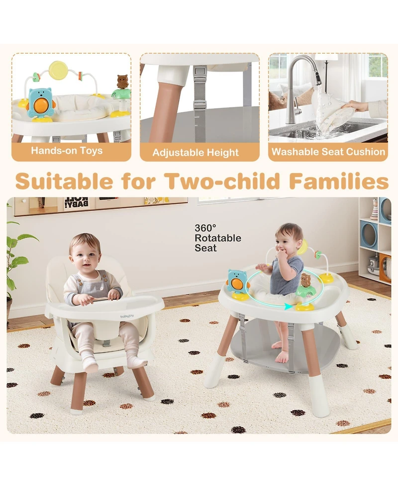 Gymax Baby 16-in-1 High Chair w/ Activity Center Booster Seat Building Block Table