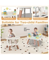 Gymax Baby 16-in-1 High Chair w/ Activity Center Booster Seat Building Block Table