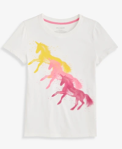 Epic Threads Girls 5-20 Unicorn Graphic Printed Short-Sleeves T-Shirt, Macy's Exclusive