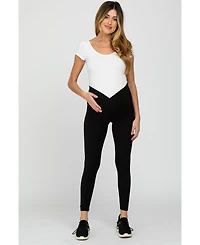 Pinkblush Black V-Waist Maternity Leggings