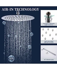 Rainsken Chrome Shower Faucet Combo Set with 10 Inch Rainfall Head & Handheld, Wall-Mounted for Bathroom Renovation and Daily Use,Silver