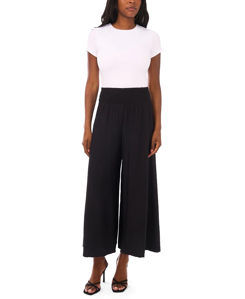 Vince Camuto Women's Smocked Wide-Leg Pants