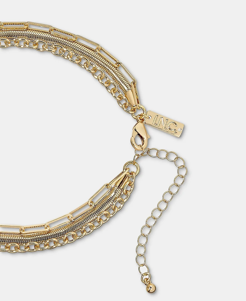 I.n.c. International Concepts Mother-of-Pearl Heart Layered Pendant Necklace, 16" + 3" extender, Macy's Exclusive