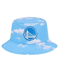 New Era Men's Black/Light Blue Golden State Warriors Summer Sun and Storm Reversible Bucket Hat