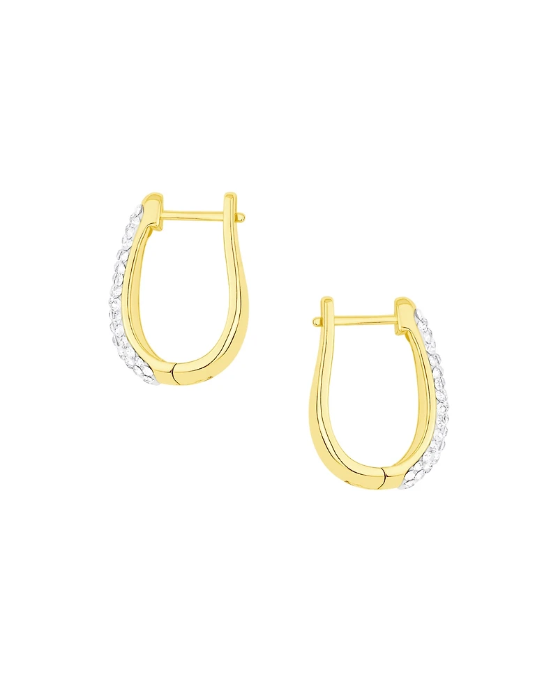 And Now THis Crystal Hinge Hoop Earrings