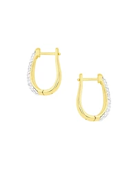 And Now THis Crystal Hinge Hoop Earrings