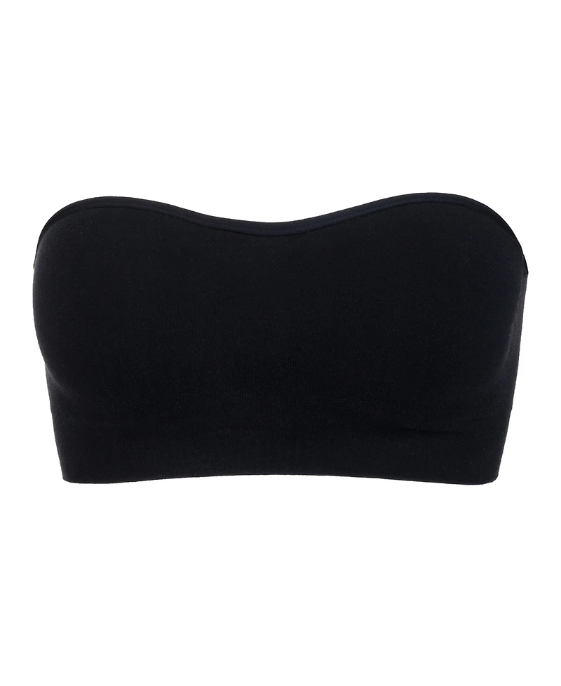On Gossamer Women's Cabana Cotton Seamless Strapless Bandeau G5312