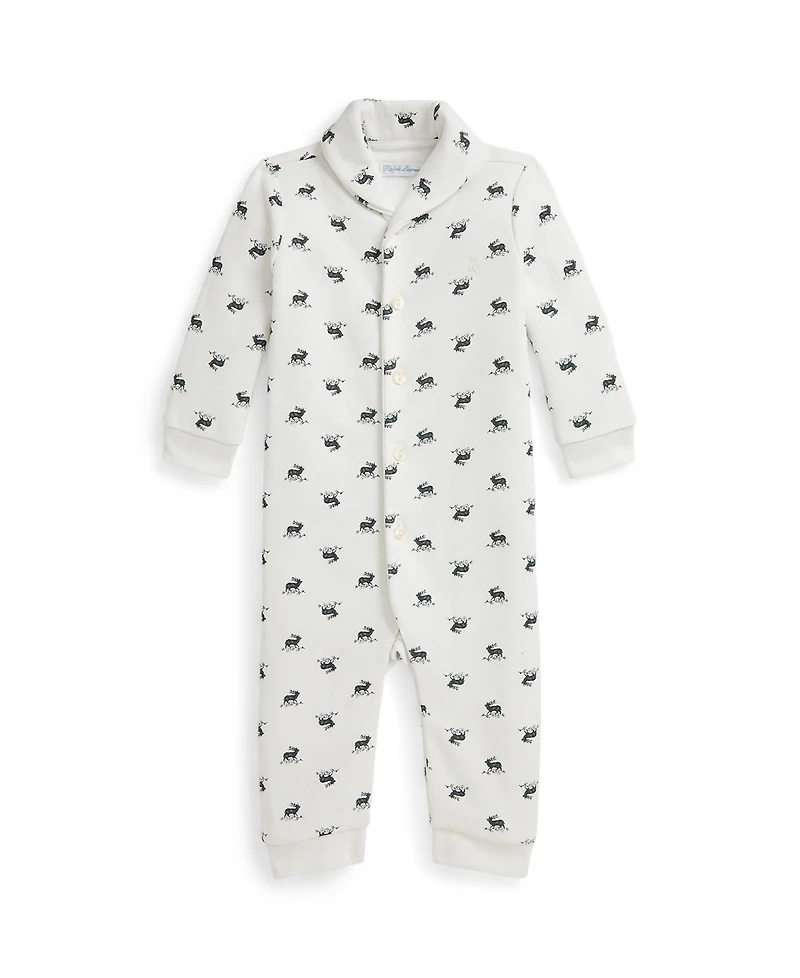 Polo Ralph Lauren Baby Boys Shawl Collar Sleep and Play Coverall