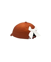 Bits & Bows Boo Halloween Twill Girls' Bow Baseball Hat Orange
