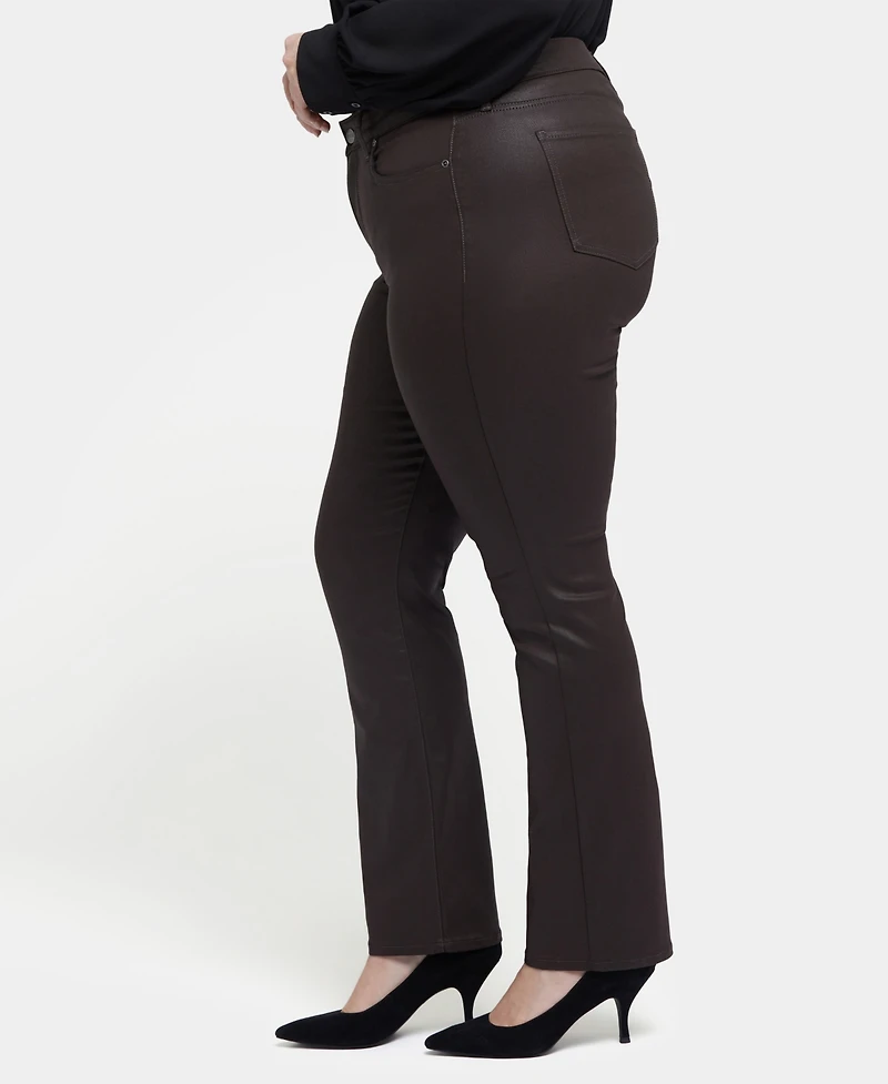 Nydj Plus Coated Marilyn Straight Leg Jeans