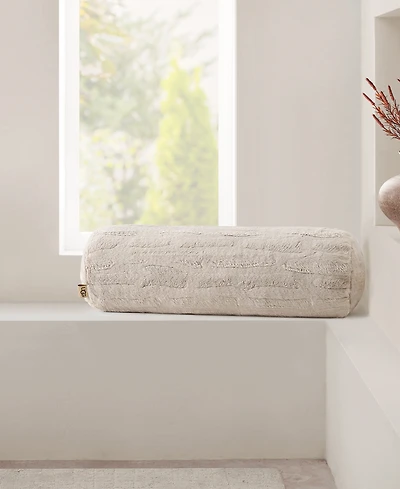 Ugg Valor Carved Faux-Fur Bolster Decorative Pillow, 8" x 26"