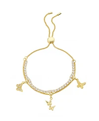 Unwritten Cubic Zirconia Butterfly Charm Bolo Bracelet