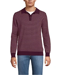 Lands' End Men's Long Sleeve Cotton Sweater Polo