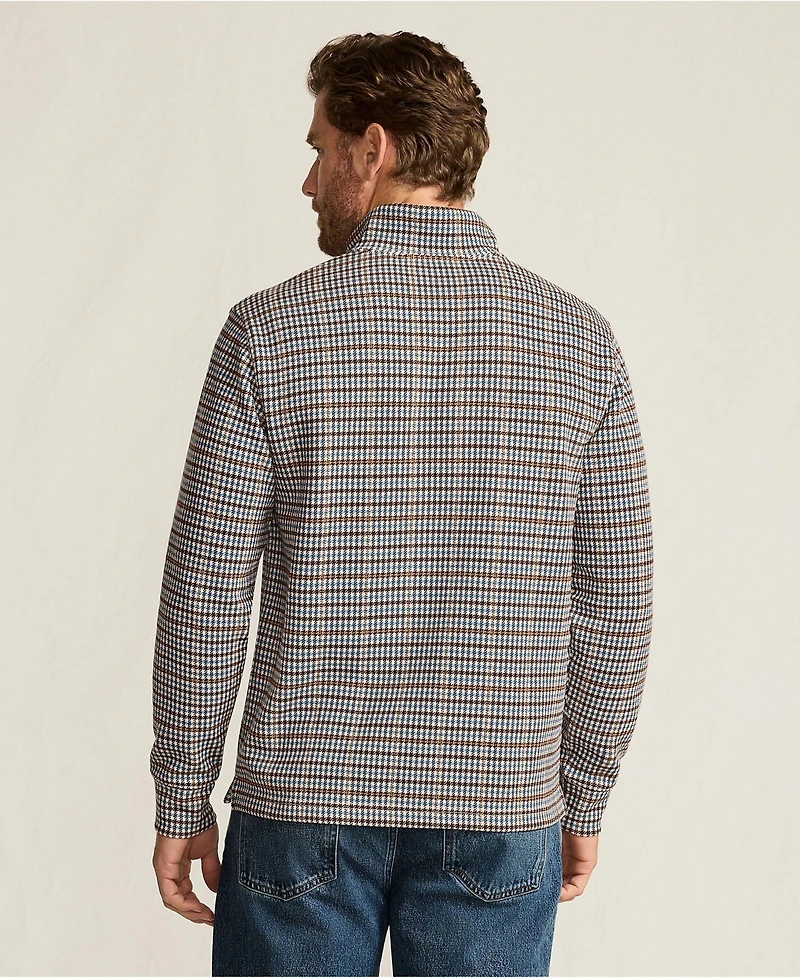 Lands' End Big & Tall Bedford Rib Casual Quarter Zip Sweater