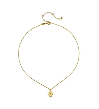 Satya Jewelry Protective Hand White Topaz Hamsa Necklace