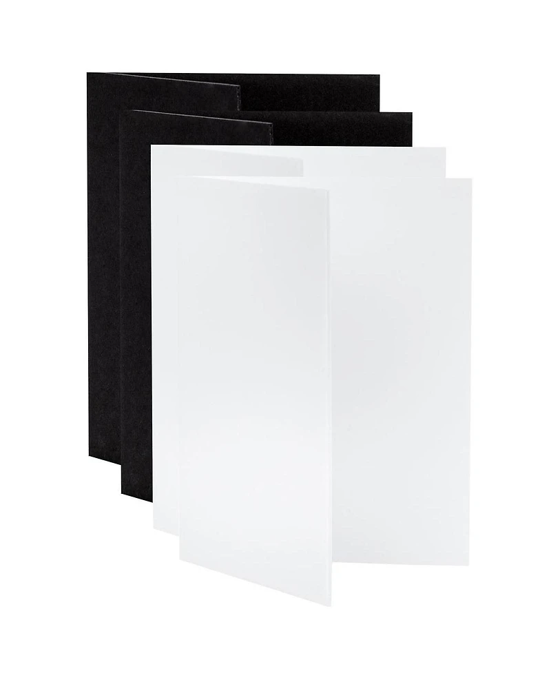 V-flat World Tabletop V-Flat Small (18"x12"), 4-Pack, 2-White & 2-Black