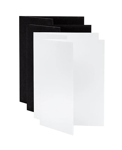 V-flat World Tabletop V-Flat Small (18"x12"), 4-Pack, 2-White & 2-Black