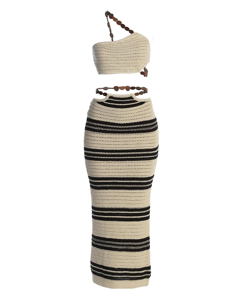 Jluxlabel Women's Isla Crochet Skirt Set