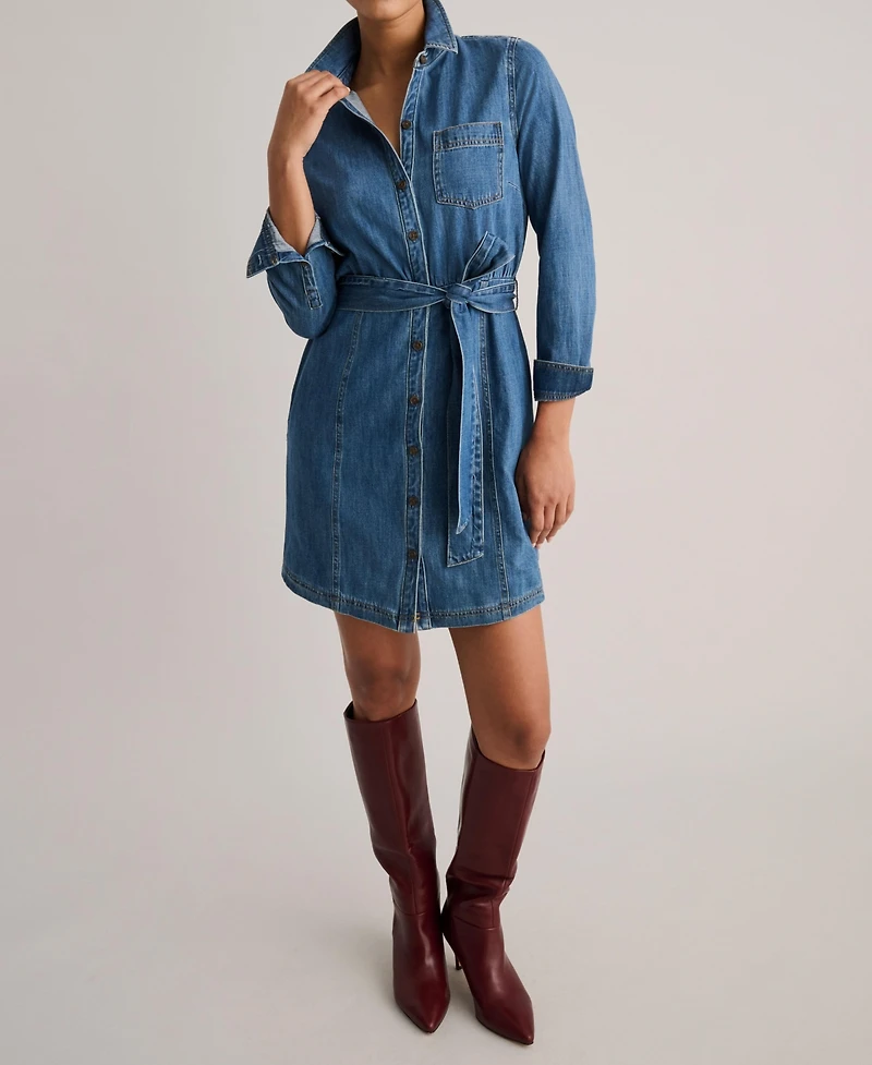 UNTUCKit Women's Denim Lea Shirtdress
