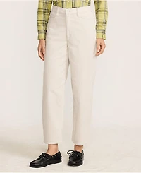 Lands' End Women's Corduroy High Rise Barrel Leg Ankle Pants