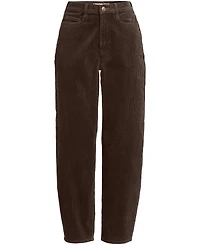 Lands' End Women's Petite Corduroy High Rise Barrel Leg Ankle Pants