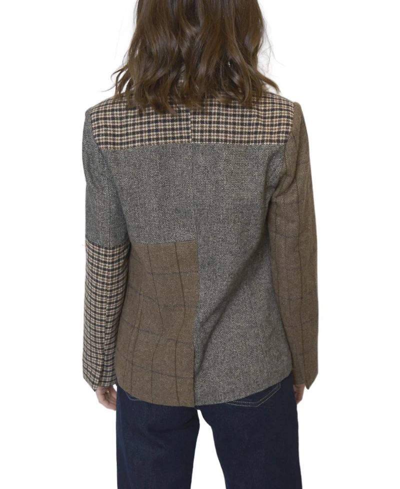 Central Park West Women's Raven Patchwork Riding Jacket
