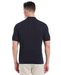 Cubavera Men's Short Sleeve Camp Collar Sweater Button-Front Shirt