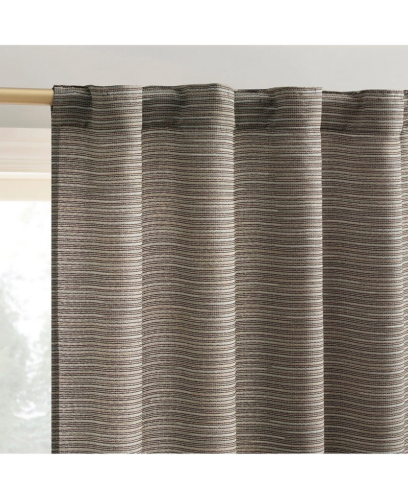 Lenora Space Dyed Textured Semi-Sheer Back Tab Curtain Panel