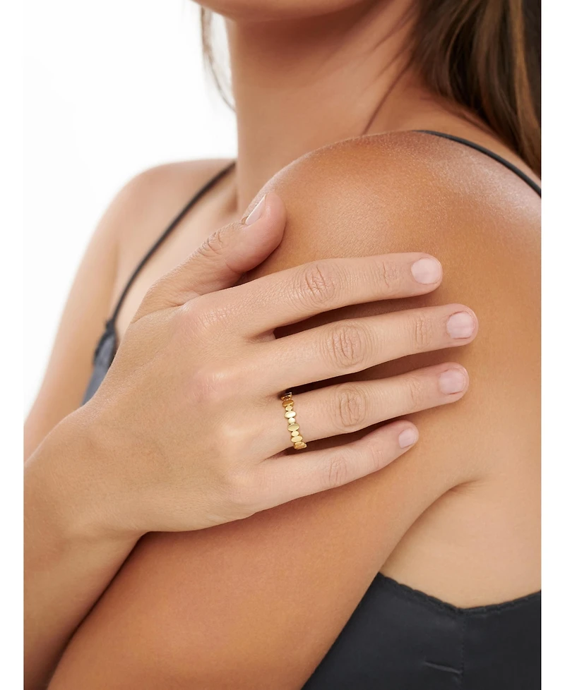 Devata Oval Link Ring in Gold Plated Sterling Silver