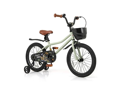 Akiudex Adjustable Kids Bike with Dual Brakes and Basket for Ages 4 to 8