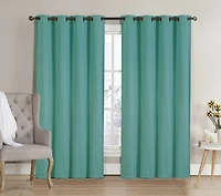 GoodGram 2 Pack: Hotel Thermal Grommet 100% Blackout Curtains - 52 in. W x 63 L