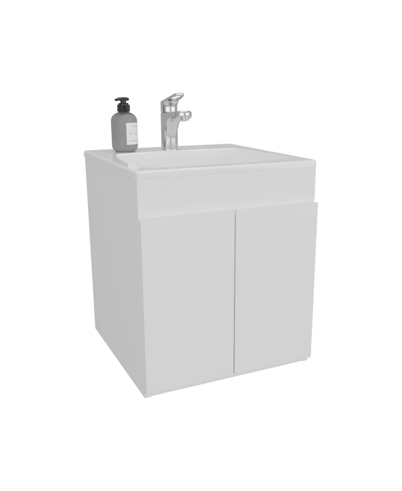 Depot E-Shop Rayle Bathroom Vanity, 2 Doors, White