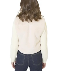 Central Park West Women's Gia Cropped Fur Sweater