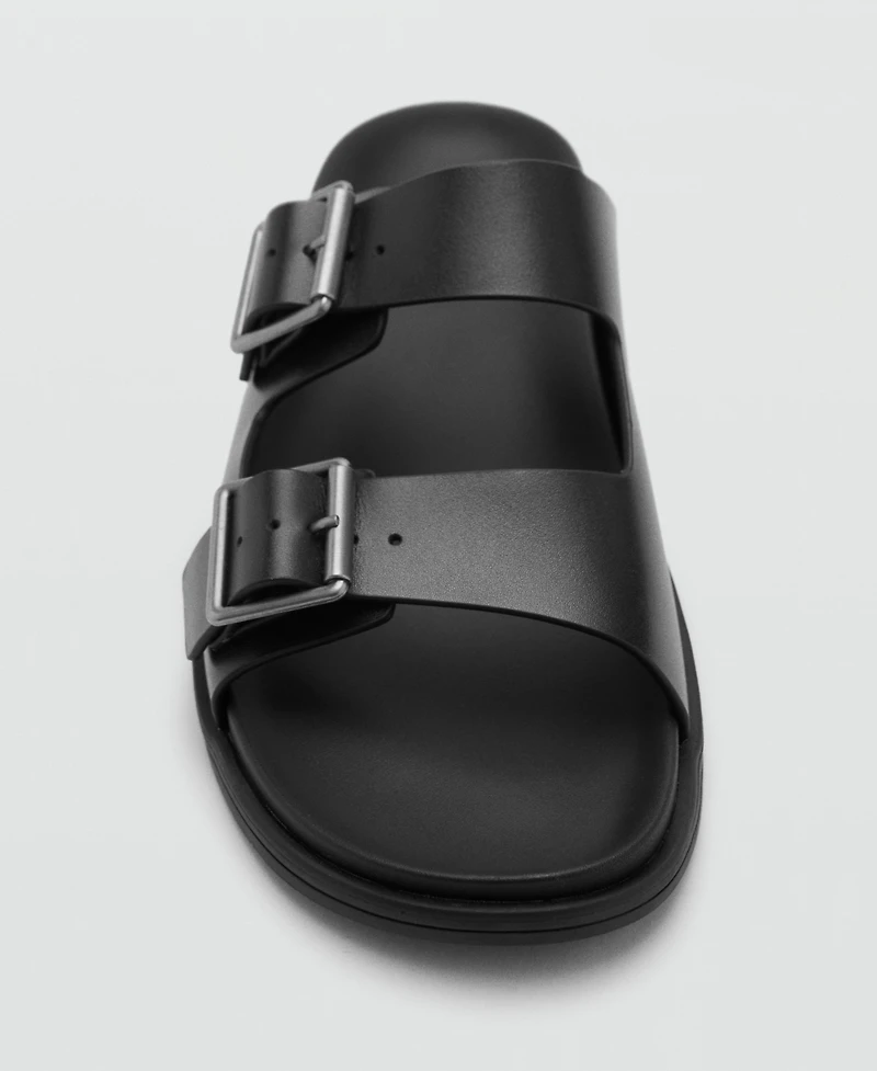 Mango Men's Buckles Leather Sandals