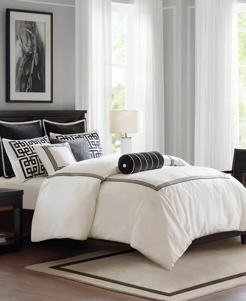 Madison Park Signature Jarvis Embroidery Oversized Duvet Style -Pc. Comforter Set