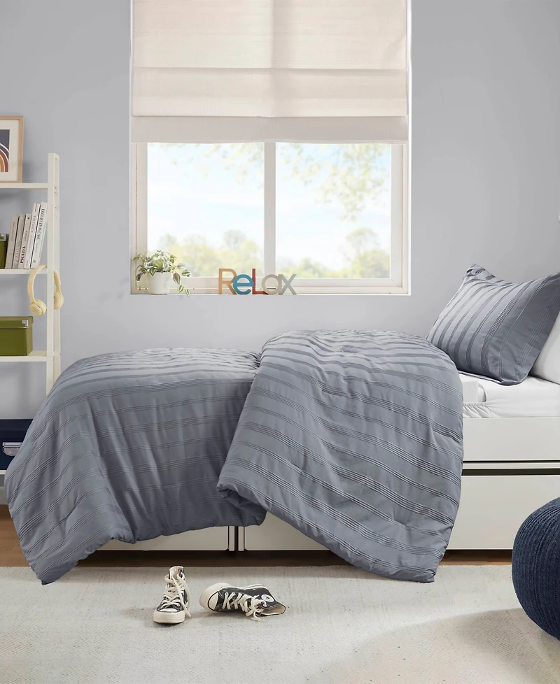 510 Design Logan Woven Striped 2-Pc. Duvet Cover Set, Twin/Twin Xl