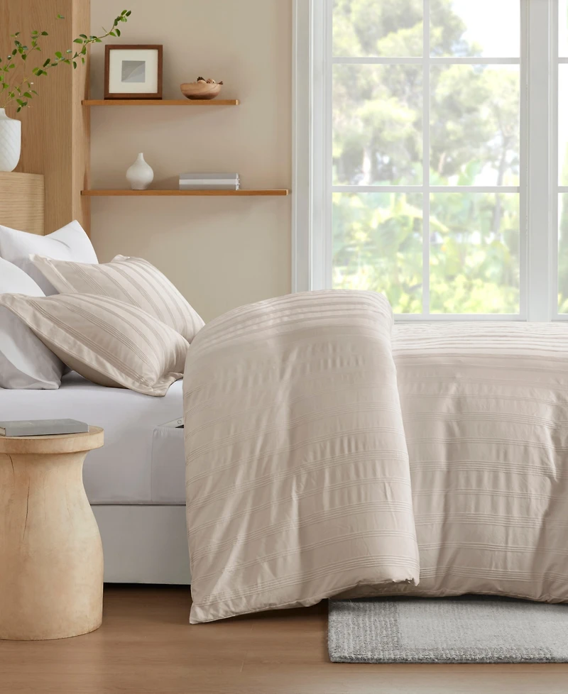 510 Design Logan Woven Striped 3-Pc. Duvet Cover Set, California King