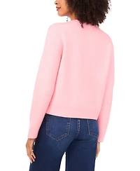 CeCe Women's Long Sleeve Patch Pockets Cardigan