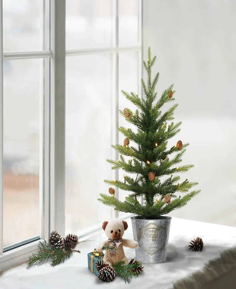Puleo 2FT Pre-Lit Table Top Artificial Christmas Tree
