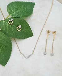 Wrapped Diamond Drop Earrings (1/10 ct. t.w) in 14K Yellow Gold