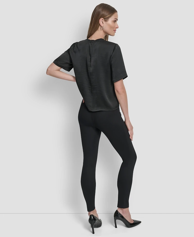 Dkny Women's Studded Boxy Short Sleeve Top