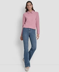 Dkny Jeans Petite Pullover Polo Sweater
