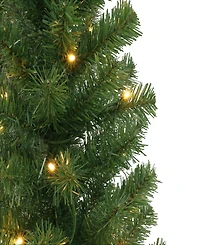 3.5' B/O Potted Pre-Lit Trees with 35 Warm White Led Lights, Plastic Pot and 90 Tips, Set of 2