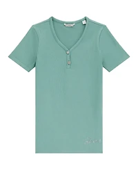 Guess Girls 7-16 Mini Me Style Rib Short Sleeve T-Shirt