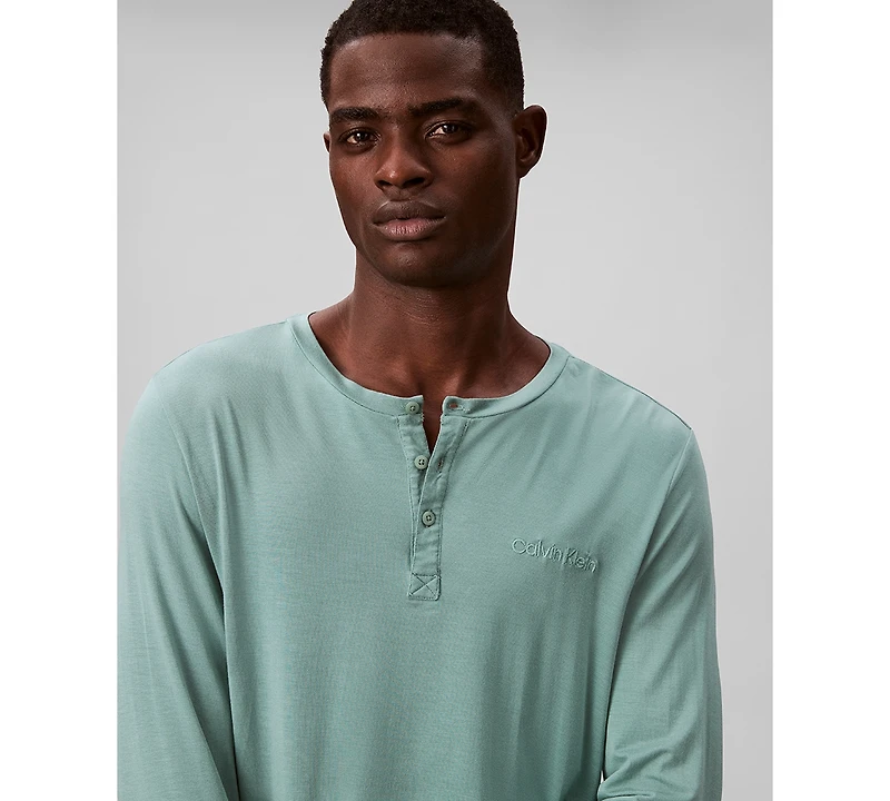 Calvin Klein Men's Henley Neck Sleep Top