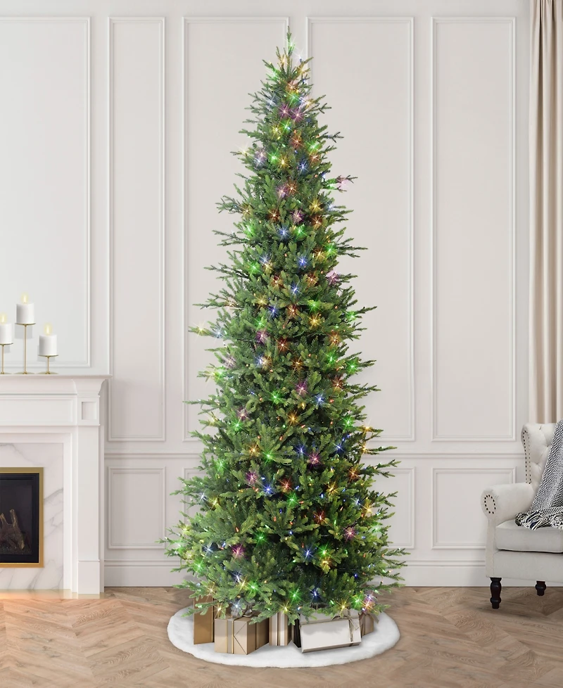 9' Pre-Lit Slim Balsam Fir Tree with 700 Color Select Led Lights, 5285 Tips