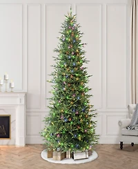 9' Pre-Lit Slim Balsam Fir Tree with 700 Color Select Led Lights, 5285 Tips