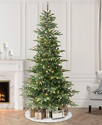 7.5' Pre-Lit Aspen Fir Tree with 600 Color Select Led Lights, 1319 Tips