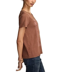 Lucky Brand Women's Good Fortune Sun Poster Classic Crew Neck T-Shirt