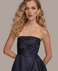 Donna Karan New York Women's Ruched Strapless Gown